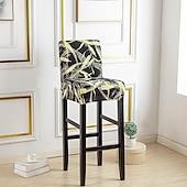 cheap Dining Chair Cover-Stretch Bar Stool Cover Pub Counter Stool Chair Slipcover for Dining Room Cafe Furniture Seat Cover Stretch Protectors Non Slip with Elastic Bottom