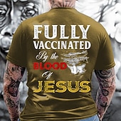  Per uomo Grafico Lettera Maglietta Stile casual Cotone Manica Corta Grafico Camicia Nero Grigio scuro Verde militare Maglietta comoda All'aperto Casuale Abbigliamento di stilista