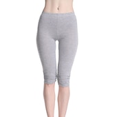 olcso Sima leggings-Női Jóga nadrág Napvédő Hasformáló Alakformáló Magas derék Jóga Fitnesz Edzőterem edzés Háromnegyedes leggingek Alsók Ibolya Fekete Fehér Sport Sportruházat Nagy rugalmasságú Sovány