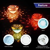 baratos Luzes Subaquáticas-Luz de piscina flutuante Padrão de peixe Lâmpada de piscina à prova d&#039;água Brinquedos de banheira para bebês Luzes flutuantes que mudam de cor 6 modos Led Luzes flutuantes que mudam de cor Decoração