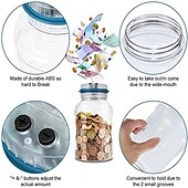 cheap Stationery-Automatic 7 Color LCD Display Piggy Bank Counter Coin Electronic Digital Lcd Counting Coin Money Saving Box Jar