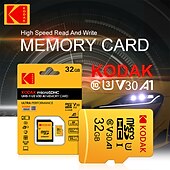 cheap Computer Peripherals-Kodak Micro SD Card U3 V30 256GB 128GB SDXC Flash Memory Card C10 U3 4K HD cartao de Memoria Micro SD TF Card With SD Adapter