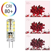رخيصةأون أضواء LED ثنائي الدبوس-10 قطعة G4 ثنائية دبوس مصباح ليد لمبة 3 واط 24LED SMD 2835 ما يعادل لمبة هالوجين 30 واط أبيض دافئ 3000 كيلو ضوء النهار الأبيض 6000 كيلو 360 درجة زاوية الشعاع وميض مجاني DC12V AC220V AC110V