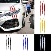 voordelige Carrosserie decoratie &amp; bescherming-starfire 40x12cm auto sticker reflecterende monster klauw kras streep merken koplamp sticker auto stickers auto accessoires