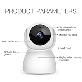 abordables Caméras IP d&#039;intérieur-720p caméra de sécurité ip sans fil cctv wifi caméra de surveillance à domicile prise en charge du moniteur pour bébé p2p téléphone télécommande filtre ir-cut vision nocturne infrarouge détection de