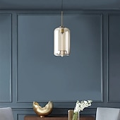 cheap Island Lights-20 cm Single Design Pendant Light Glass Glass Electroplated Vintage Nordic Style 110-120V 220-240V