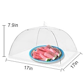 cheap Camp Kitchen-17inch 40 inch Large Food Cover, Mesh Food Tent, White Nylon Covers, Pop-Up Umbrella Screen Tents, Patio Net for Outdoor Camping Picnics Parties BBQ Collapsible and Reusable