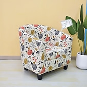 billige Lenestoldeksel og armløst stolomslag-klubb stoltrekk fat stol slipcover stretch badekar stol slipcover, lenestol sofatrekk for hunder kjæledyr,vaskbar sofamøbelbeskytter myk slitesterk