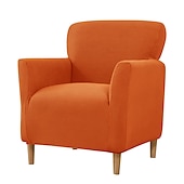 abordables Cubierta de sillón y silla sin brazo-Funda elástica para sillón color burdeos, funda protectora para sofá de 1 plaza con base elástica para niños y mascotas