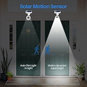 economico Applique per esterni-faretti solari con sensore di movimento per esterni, faretti a LED da 1400 lm, 9 W (equiv. 130 W), luci di sicurezza solari per giardino, vialetto, patio, cortile, sentiero, portico, terrazza