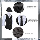 billiga Outfits-Retro / vintage Glada 20-talet 1920-talet Kläder Väst Panamahatt Den store Gatsby Herre Mode Herr Jul Halloween Karnival Bal Möhippa Festival Vuxna Kravatt Väst Hatt Alla årstider