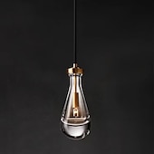 abordables Éclairages pour îlot-Lampes suspendues à LED galss design 12 &quot;éclairage d&#039;îlot de cuisine moderne ferme hall d&#039;entrée luminaires plafond suspendu globe sur table cordon réglable 1 pièces 110-240v