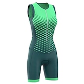 economico Abbigliamento Triathlon Donna-Per donna Tuta da triathlon Senza maniche Ciclismo da montagna Cicismo su strada Rosa scuro Giallo Rosa Pop art Bicicletta Traspirante Asciugatura rapida Elastene Gli sport Pop art Fantasia geometrica