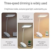 billiga Läsljus-pekkontroll flexibel hopfällbar led skrivbordslampa usb-kontakt sovrum nattlampor dimning arbetsstudie läs clip-on bordslampor för ögonskydd
