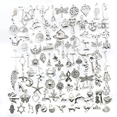 economico kit per la creazione di perline-300pcs/set orecchini di pendente d&#039;argento tibetani della lega piccoli pendenti accessori fai da te dei monili
