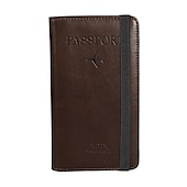 זול מחזיקי כרטיסים ומקרים-מחזיק דרכון מעור RFID נייד עם פונקציות רבות חבילה דוקומנטרית כיסוי מחזיק דרכון וכרטיסי אשראי דק במיוחד