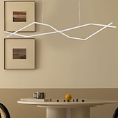 olcso Vonalvezetés-led függőlámpa 100 cm-es sziget lámpák szabályozható vonal dizájn alumínium stílusos minimalista festett felületek étkező konyhai lámpák 110-240v csak távirányítóval szabályozható