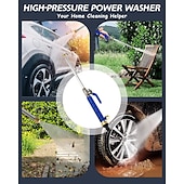 cheap Watering &amp; Irrigation-2023 Upgraded Jet Nozzle for Garden Hose Power Washer Wand Hydro Jet High Pressure Washer Tools with 2 Different Nozzles and Hose Quick Connectors