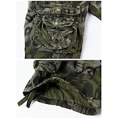 abordables Classique-Homme Shorts cargo Short camouflage Shorts de Randonnée Multi-poches Camouflage Longueur Genou Quotidien ancien Streetwear Vert Véronèse Bleu