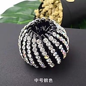 abordables Accessoires de coiffure-1 pc strass nid forme pince à cheveux élégant bun maker queue de cheval titulaire cheveux griffe coiffure accessoire