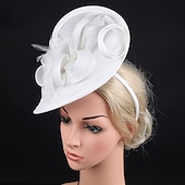 billiga Fascinatorer &amp; Hattar-Elegant Huvudbonad Fascinatorhatt Fascinator Gentledam Maskeradkläder Dam Derby Bröllopsfest Ascot Vuxna Hatt Vår &amp; sommar