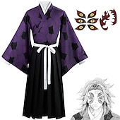 levne Anime kostýmy-kokushibou cosplay kostýmy s dočasným tetováním zabíječ démonů: kimetsu no yaiba japonské anime cosplay kostýmy kimono obleky pro muže, ženy