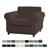 cheap Sofa Cover-Stretch Single Sofa Cover For Dogs Pet, Armchair Slipcover 1 Seater Couch Furniture Protector with Elastic Bottom Washable Couch Furniture Protector