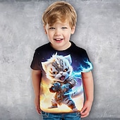 cheap Boy&#039;s 3D Animals-Boys 3D Cartoon Dinosaur T shirt Tee Short Sleeve 3D Print Summer Spring Active Sports Fashion Kids 3-12 Years Outdoor Casual Daily Regular Fit