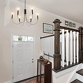 olcso Gyertya-6-Light 60 cm gyertya stílus Csillárok Fém Szputnyik Festett felületek Szüret Ország 110-120 V 220-240 V