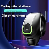 abordables Auriculares TWS-Auriculares de clip indoloros TWS Bluetooth 5.3 auricular de un solo oído con micrófono cancelación de ruido auriculares con control táctil