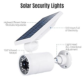 economico Applique per esterni-faretti solari con sensore di movimento per esterni, faretti a LED da 1400 lm, 9 W (equiv. 130 W), luci di sicurezza solari per giardino, vialetto, patio, cortile, sentiero, portico, terrazza