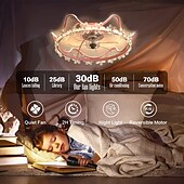 رخيصةأون إضاءات مراوح السقف-مروحة سقف مع تطبيق تصميم دائرة خفيفة&amp;amp; جهاز تحكم عن بعد 100 سم 5-ضوء عكس الضوء 6 سرعات رياح مروحة سقف حديثة لغرفة النوم وغرفة المعيشة وغرفة صغيرة 220-240 فولت