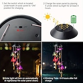 お買い得  ランドスケープライト-ソーラー風鈴ベルトンボ LED ライト屋外防水オートライト色が変わる太陽光発電ハンギングライト中庭の庭のパティオフェスティバルの装飾