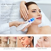 olcso Arcápoló készülékek-2023 legújabb, 540 tűs ems derma roller mikroáramú mikrotűző henger piros kék fényterápiával és vibrációs bio hengerrel g5