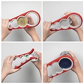 cheap Barware-Jar Opener 5 in 1 Multi Function Can Opener Bottle Opener Kit with Silicone Handle Easy to Use for Children Elderly and Arthritis Sufferers