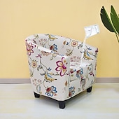 billige Lenestoldeksel og armløst stolomslag-klubb stoltrekk fat stol slipcover stretch badekar stol slipcover, lenestol sofatrekk for hunder kjæledyr,vaskbar sofamøbelbeskytter myk slitesterk