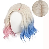 economico Parrucche dei personaggi dei film-Parrucca Enid Sinclair. Parrucca Cosplay Enid Sinclair Costumi Parrucche Bianche Corte Ondulate Gradient di Donne Ragazze Capelli Sintetici Festa di Carnevale Halloween
