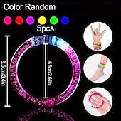 economico Accessori indossabili-5pcs acrilico incandescente braccialetto braccialetto bolla led lampeggiante braccialetto bar puntelli evento concerto illuminare giocattoli forniture per il ringraziamento matrimonio addio al