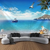 billiga Ocean Beach Gobeläng-vackert hav hängande gobeläng hav strand väggkonst stor gobeläng väggmålning dekor fotografi bakgrund filt gardin hem sovrum vardagsrum dekoration