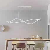 olcso Vonalvezetés-led függőlámpa 100 cm-es sziget lámpák szabályozható vonal dizájn alumínium stílusos minimalista festett felületek étkező konyhai lámpák 110-240v csak távirányítóval szabályozható