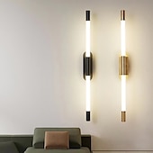 abordables Appliques murales d&#039;intérieur-applique murale led bande design 22 &quot;moderne led fond applique murale salon chambre chevet 10w aluminium applique murale intérieure ligting applique blanc chaud 1pcs 110-240v