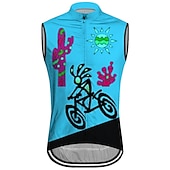 cheap Men's Jerseys-Men's Cycling Vest Cycling Jersey Graphic Funny Sleeveless Bike Vest / Gilet Jersey Top with 3 Rear Pockets Mountain Bike MTB Road Bike Cycling Quick Dry Back Pocket Moisture Wicking Breathable Sports