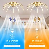 cheap Ceiling Fan Lights-Ceiling Fan with Light Dimmable 65cm 6 Wind Speeds Modern Ceiling Fan for Bedroom, Living Room App &amp; Remote Control 110-240V