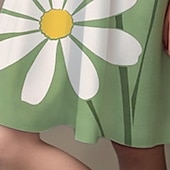 billiga 3D Blomma Klänning-Flickor 3D Grafisk Blommig Klänning Ärmlös 3D-tryck Sommar Vår Sport &amp; Utomhus Dagligen Helgdag söt stil Ledigt Ljuv Barn 3-12 år Vardagsklänning A linjeklänning Linneklänning Ovanför knäet Polyester