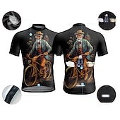 abordables Maillots pour hommes-Homme Maillot Velo Cyclisme Manche Courte Cyclisme Maillot Top avec 3 poches arrière VTT Vélo tout terrain Vélo Route Respirable Séchage rapide Evacuation de l&#039;humidité Bandes Réfléchissantes Noir