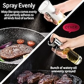 cheap Grills &amp; Outdoor Cooking-Oil Sprayer for Cooking, 240ml Glass Olive Oil Sprayer Mister, Olive Oil Spray Bottle, Kitchen Gadgets Accessories for Air Fryer, Canola Oil Spritzer, Widely Used for Salad Making, BBQ