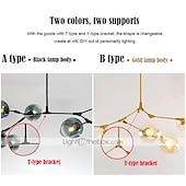 Χαμηλού Κόστους Σχέδιο Sputnik-5-Light 6-Light 7-Light 125-180 cm Σχεδίαση Σπούτνικ Σχεδιασμός συμπλέγματος Κρεμαστά Φωτιστικά αλουμίνιο Γυαλί Σπούτνικ Πρωτότυπες Γαλβανισμένο Μοντέρνα 110-120 V 220-240 V