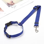 お買い得  犬用首輪＆ハーネス＆リード-犬用 小型ペット用 車内用ドッグリード / 犬用シートベルト 携帯用 引き込み式 耐久 アウトドア ウォーキング ソリッド 1個