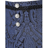 billiga Botten-Prins Vampyr Retro / vintage Punk och gotiskt Medeltida kostymer Renässans Steampunk Byxa Långbyxor Hög midja Herr Jacquard Kostym Årgång Cosplay Lång längd Byxor Halloween