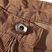 preiswerte Klassiker-Herren Cargo Shorts Kurze Hosen Cordshorts Glatt Komfort Atmungsaktiv Outdoor Täglich Ausgehen Modisch Brautkleider schlicht Grün Khaki